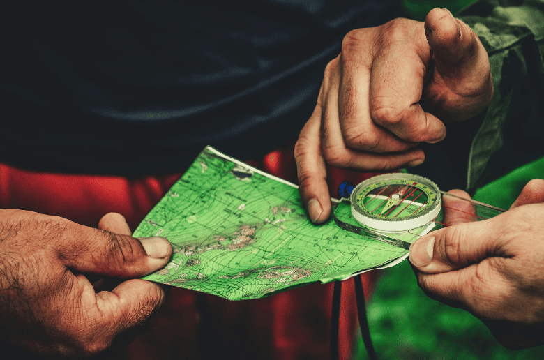 taking a bearing on a map