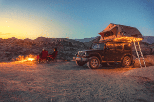 tent on a jeep