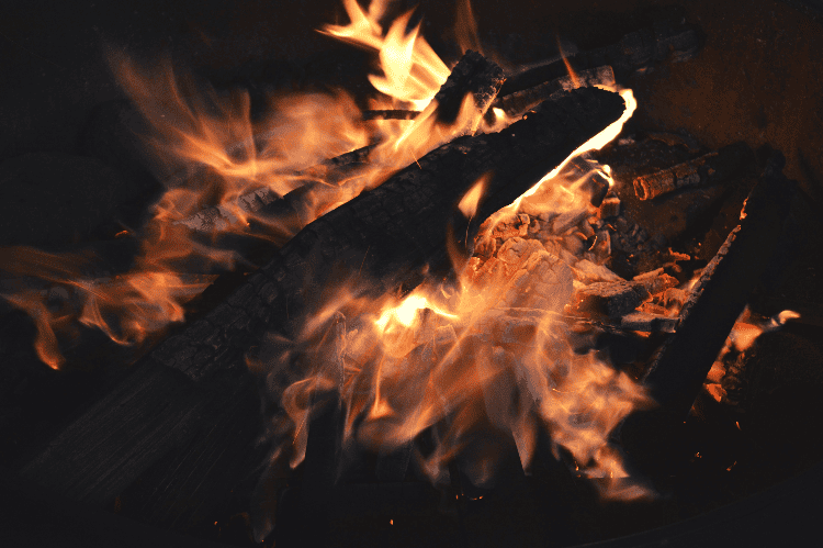 campfire at night