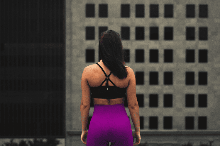 woman wearing workout clothes