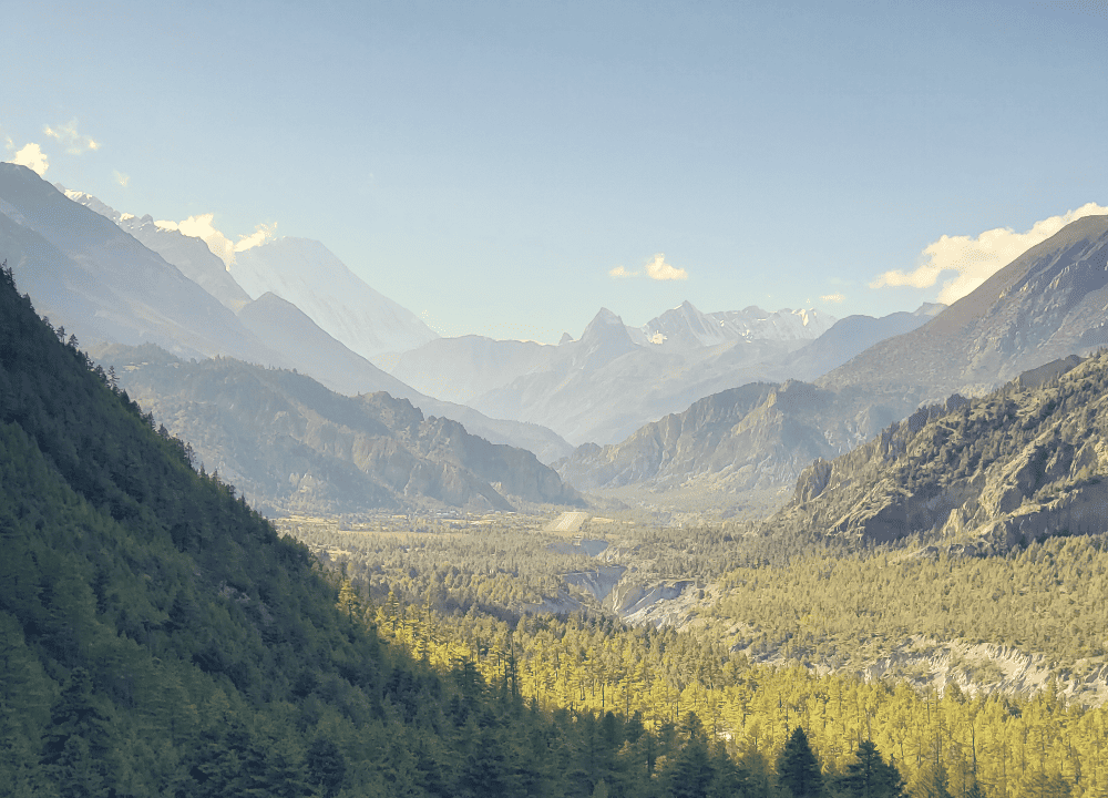 nepal landscape in the mountains