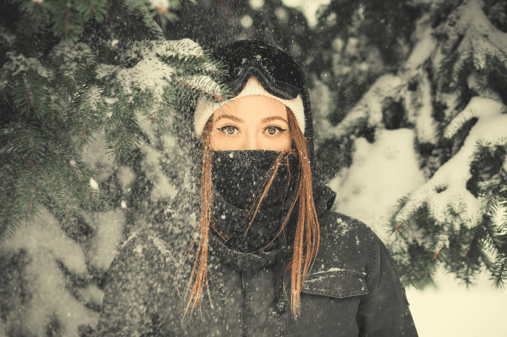 woman dressed for winter