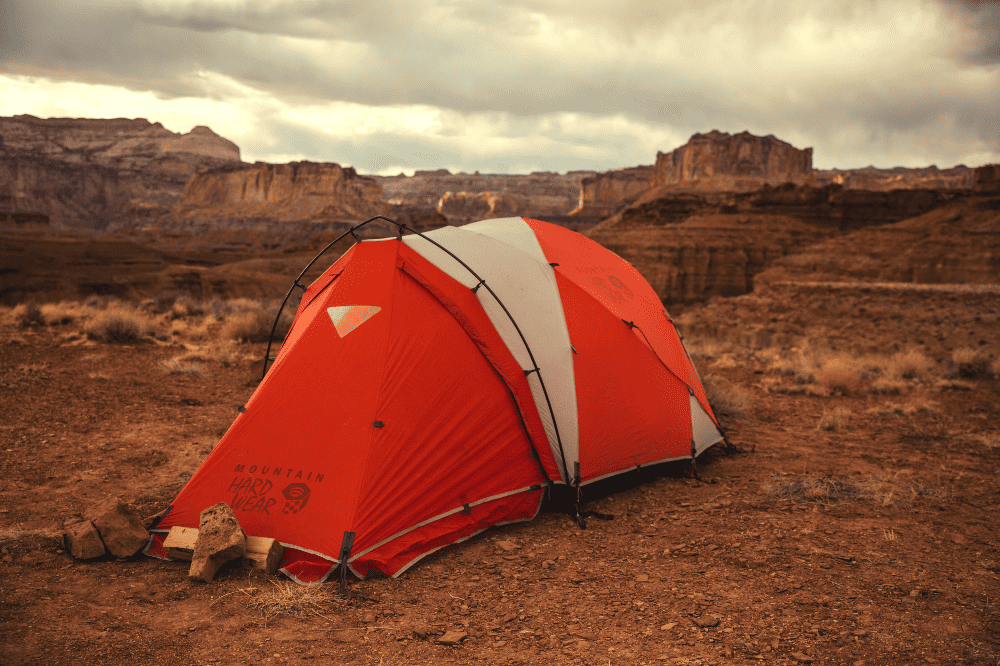 tent in the desert of utah
