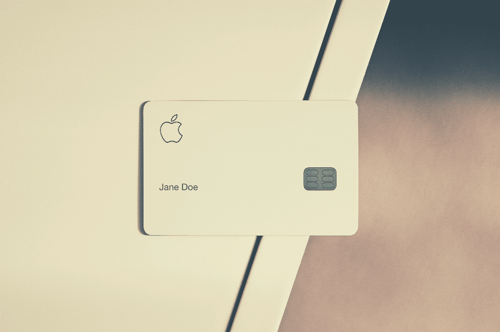 apple credit car against a white background
