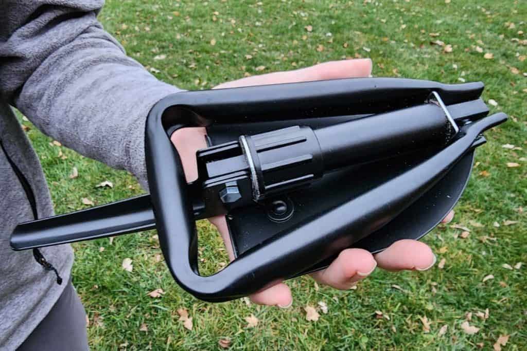 black shovel folded down