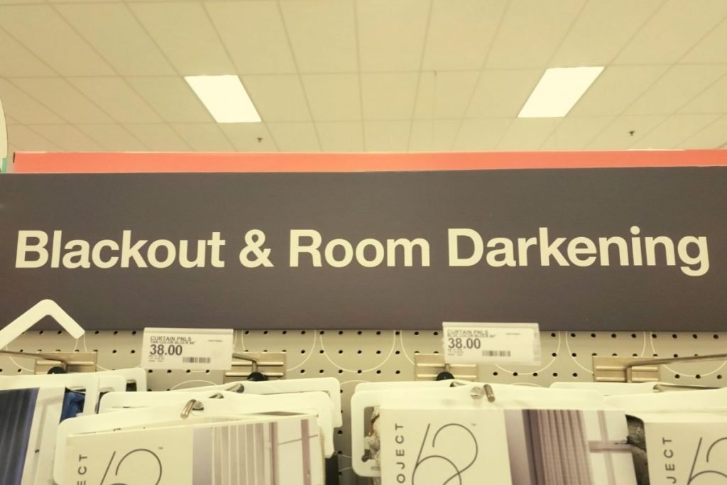 blackout darkening sign