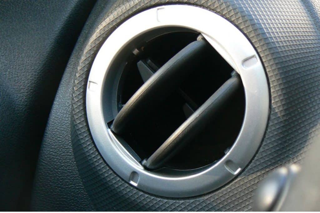 black and silver vent