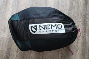 nemo sleeping bag on the floor