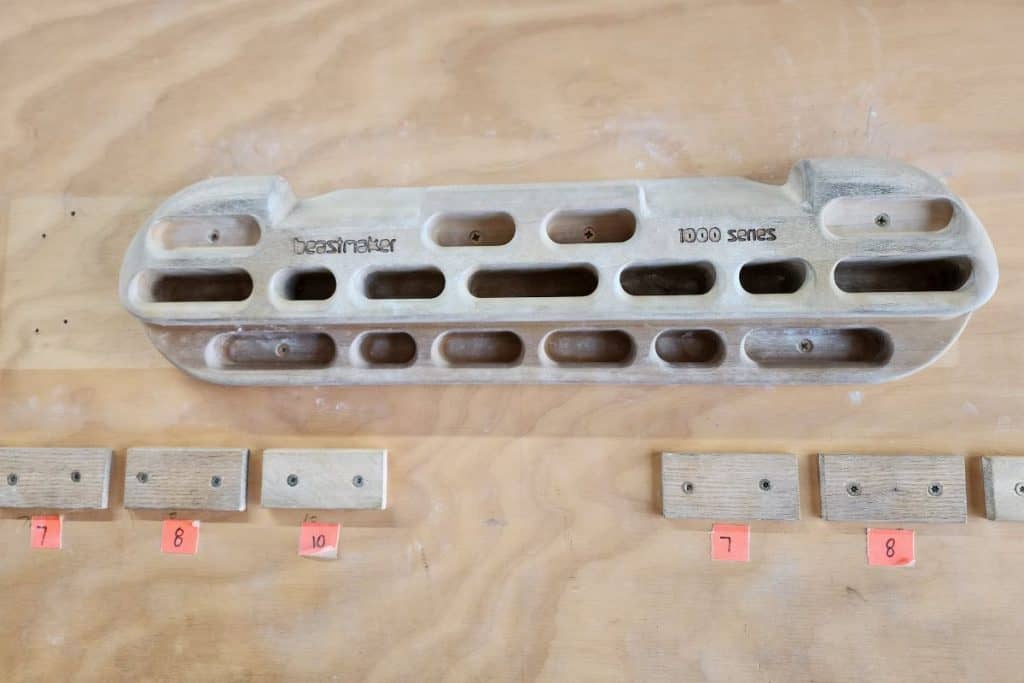 wooden hangboard