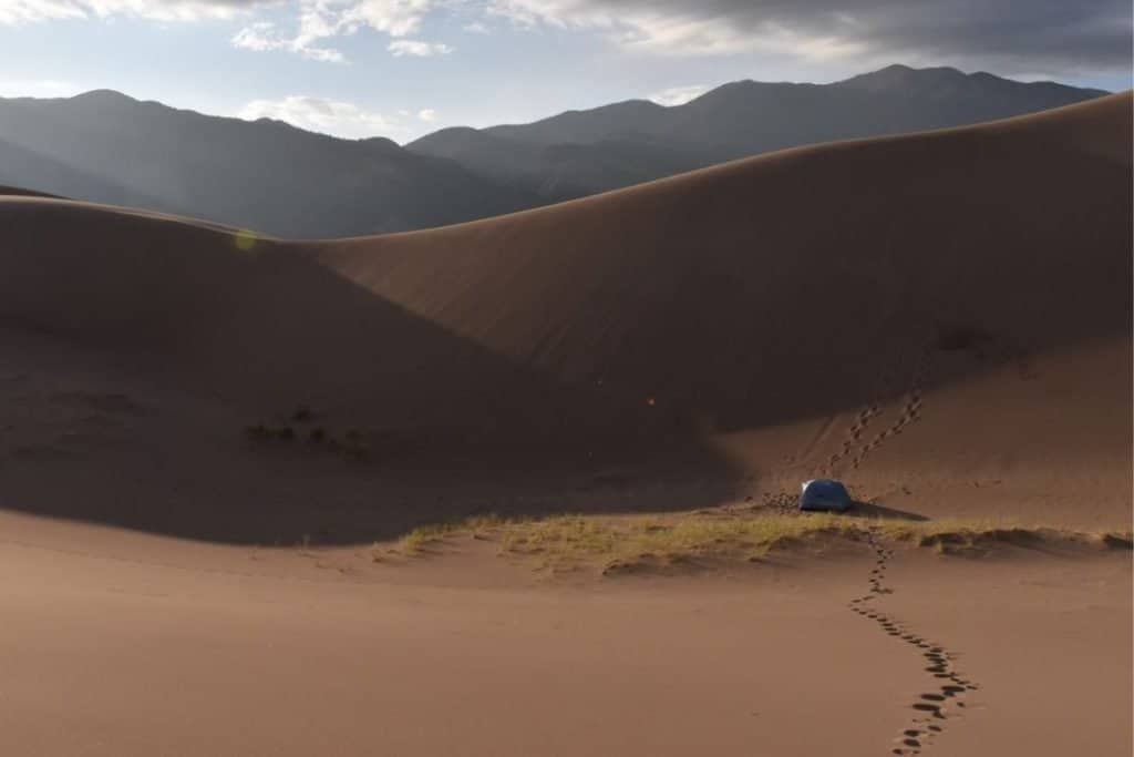 The Best Tent Stakes for Sand (And Snow) 3 tent in sand in dunes