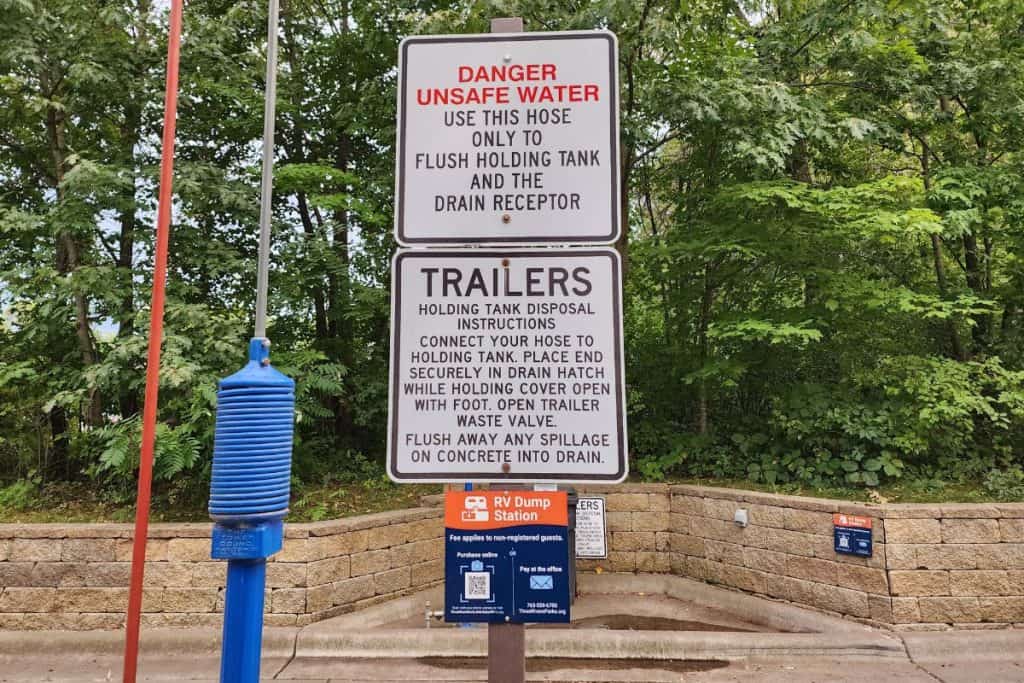 rv dump station at a campsite