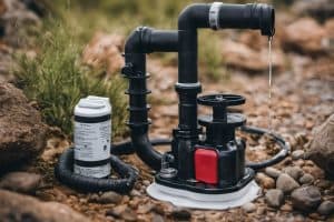 RV water pump on the ground