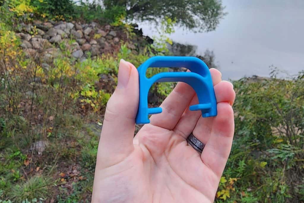 blue plastic tool for water filter